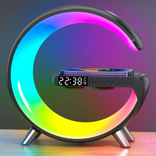 Intelligent G-Shaped LED Lamp with Bluetooth Speaker & Wireless Charger